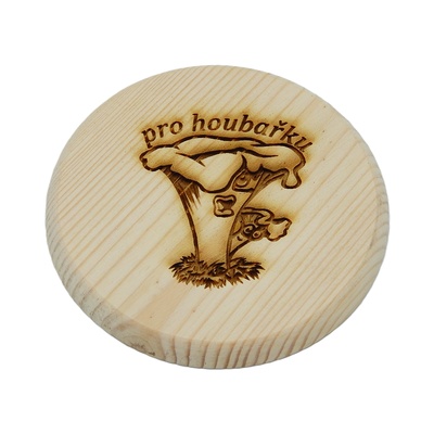 Dřevěný podtácek - Pro houbařku