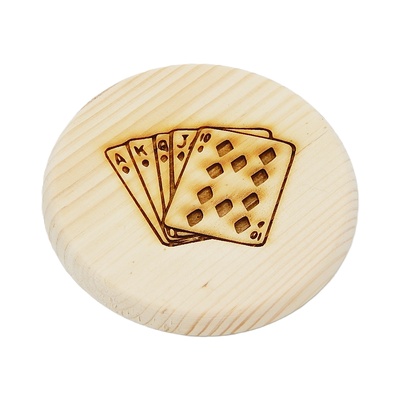 Dřevěný podtácek - Karty 2