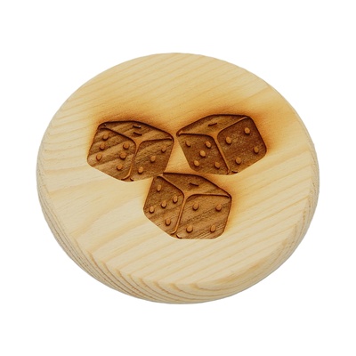 Dřevěný podtácek - Hrací kostky