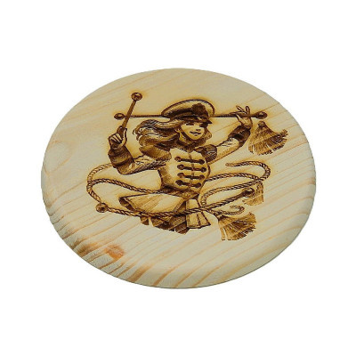 Dřevěný podtácek - Mažoretka