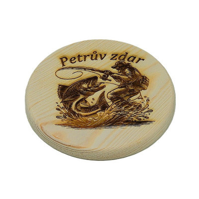 Dřevěný podtácek - Rybář 6