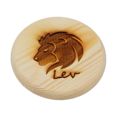 Dřevěný podtácek - Lev