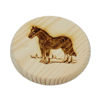 Dřevěný podtácek - Kůň 6